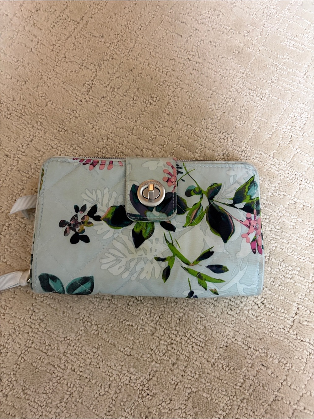 Vera Bradley Floral Print Wallet Clutch in Light Blue